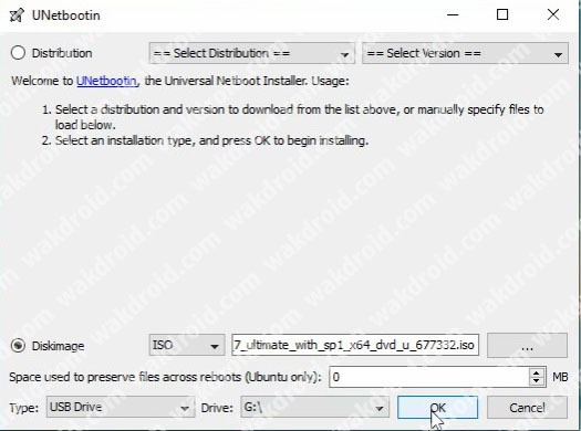 cara membuat bootable flashdisk windows 7, 8, 10 dengan unetbootin