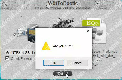 cara membuat bootable flashdisk windows 7, 8 , 10 dengan wintobootic