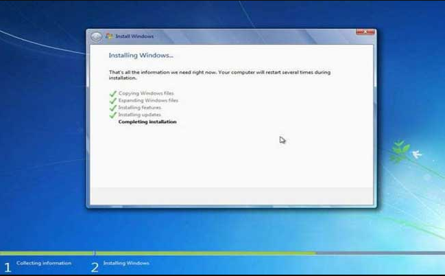 proses pelengkapan installasi windows 7